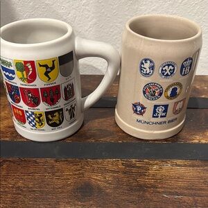 Vintage Munchner Beer Stein mug & a Ceramarte mug